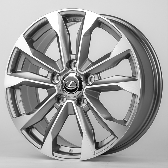Литые диски 80036 Toyota/Lexus 1151X-CT388 21 J8.5 ET54 5x150 110.1 графит + полированные спицы: Фото 7