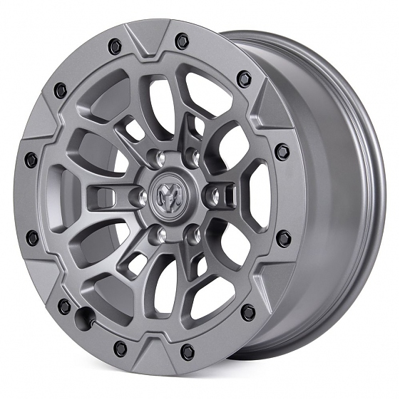 Кованые диски H251007B SKILL SV145-SV451 20 J9 ET19 6x139.7 77.8 графит матовый + чёрные декоративны: Фото 5