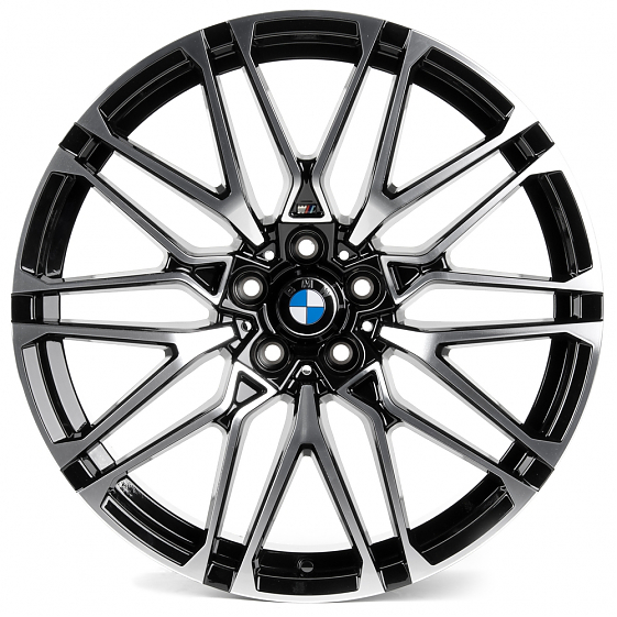 Литые диски 81709 BMW FC996-SF087 19 J9.5 ET35 5x112 66.5 чёрный + полированные спицы: Фото 1
