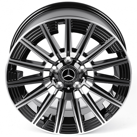 Литые диски 82510 Mercedes-Benz XF002 17 J7.5 ET35 5x112 66.45 чёрный + полированные спицы: Фото 3