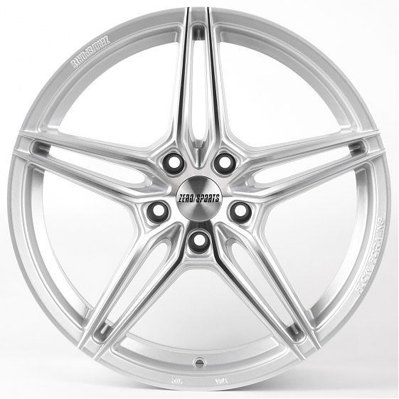 Литые диски 81479 ZERO 2240-SF069 18 J8 ET40 5x114.3 73.1 серебро + полированные спицы: Фото 1