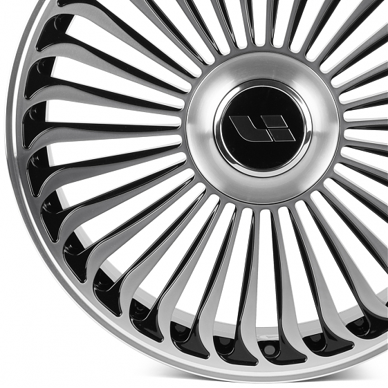 Кованые диски H250109H SKILL SL786-SK332 20 J8.5 ET45.5 5x120 62.5 чёрный глянцевый + полированные с: Фото 2