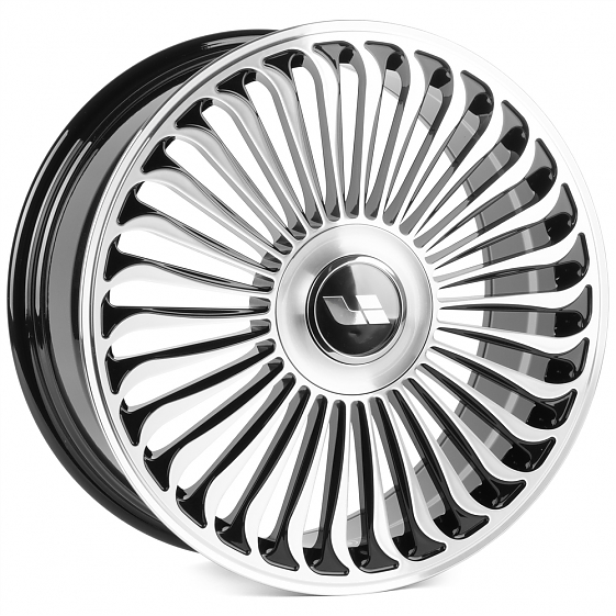 Кованые диски H250109H SKILL SL786-SK332 20 J8.5 ET45.5 5x120 62.5 чёрный глянцевый + полированные с: Фото 4