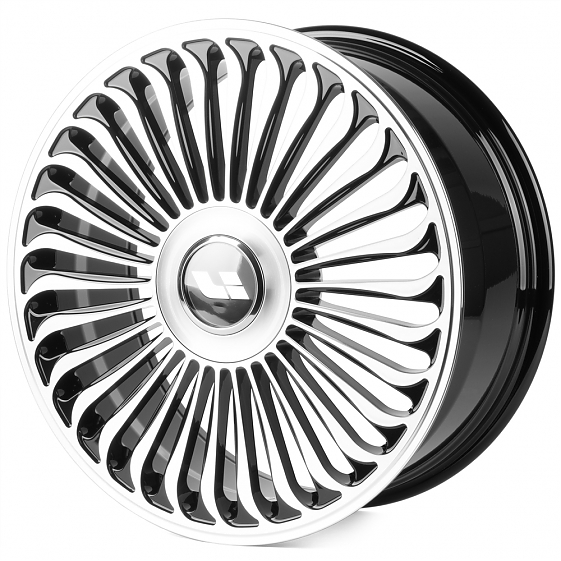 Кованые диски H250109H SKILL SL786-SK332 20 J8.5 ET45.5 5x120 62.5 чёрный глянцевый + полированные с: Фото 5