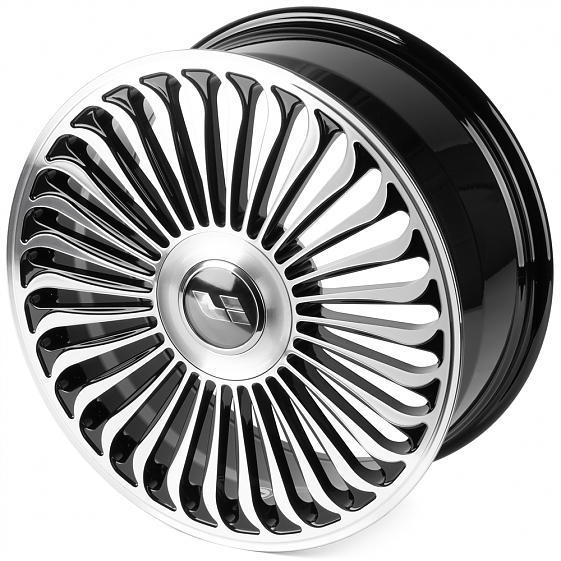 Кованые диски H250109H SKILL SL786-SK332 20 J8.5 ET45.5 5x120 62.5 чёрный глянцевый + полированные с: Фото 6