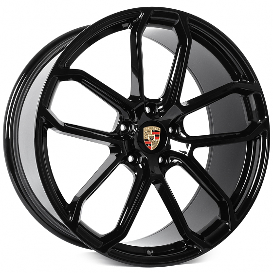 Кованые диски H250526GR SKILL SL592-CS447 22 J11.5 ET52 5x130 71.6 чёрный глянцевый: Фото 4