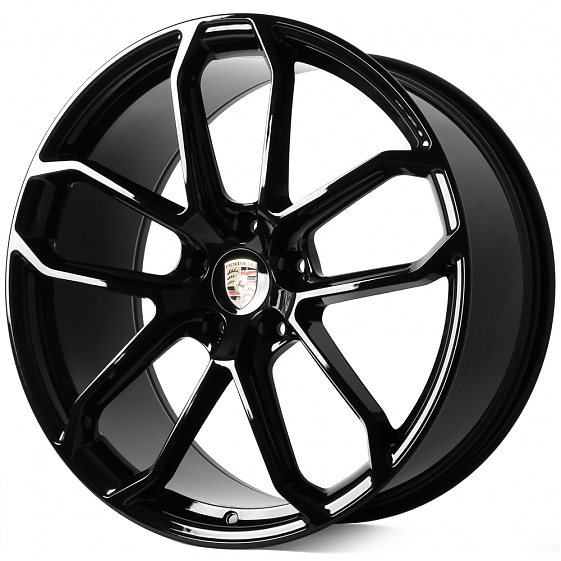 Кованые диски H250526GR SKILL SL592-CS447 22 J11.5 ET52 5x130 71.6 чёрный глянцевый: Фото 5