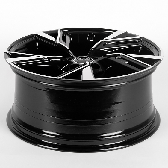 Литые диски 81514 Audi 5057X-SL064 19 J8.5 ET33 5x112 66.5 чёрный + полированные спицы: Фото 7