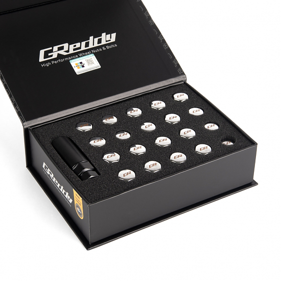 Комплект гаек 20161 Greddy M84 конус 12x1,25 32mm серебро HEX 17: Фото 3