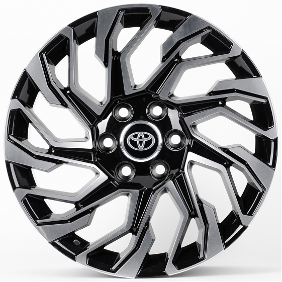 Литые диски 80958 Toyota HP964D-DS215 20 J8.5 ET25 6x139.7 106.1 чёрный глянцевый + полированные спи: Фото 1