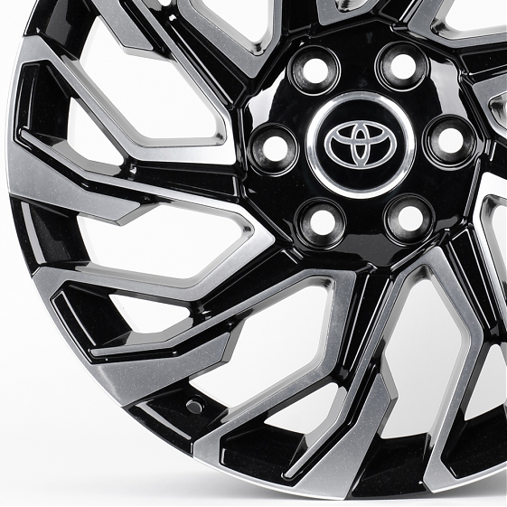 Литые диски 80958 Toyota HP964D-DS215 20 J8.5 ET25 6x139.7 106.1 чёрный глянцевый + полированные спи: Фото 2