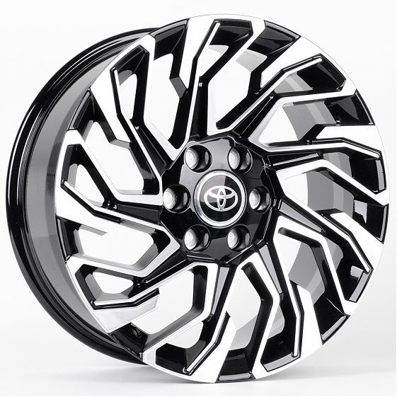 Литые диски 80958 Toyota HP964D-DS215 20 J8.5 ET25 6x139.7 106.1 чёрный глянцевый + полированные спи: Фото 4