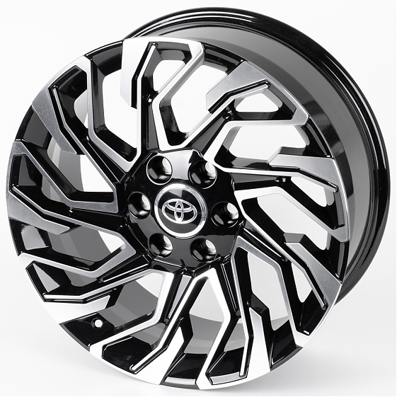 Литые диски 80958 Toyota HP964D-DS215 20 J8.5 ET25 6x139.7 106.1 чёрный глянцевый + полированные спи: Фото 6