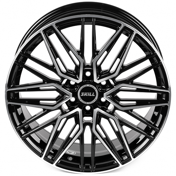 Кованые диски H250522E SKILL SV178-SK316 19 J8 ET46 6x114.3 67.1 чёрный глянцевый + полированные спи: Фото 3