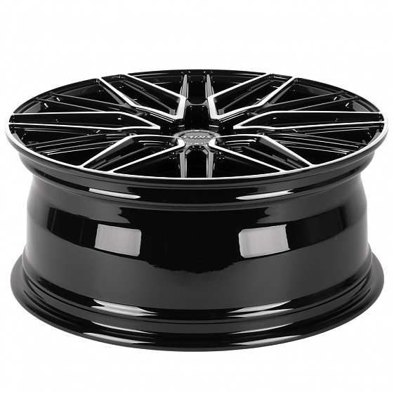 Кованые диски H250522E SKILL SV178-SK316 19 J8 ET46 6x114.3 67.1 чёрный глянцевый + полированные спи: Фото 7