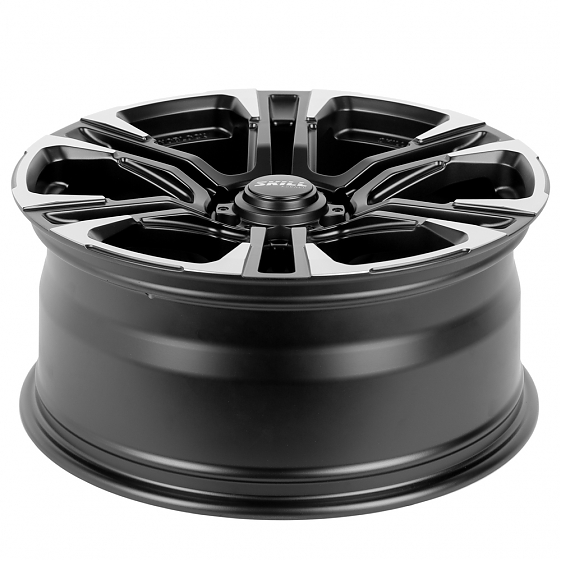 Кованые диски 230302S SKILL SV144-SL087 20 J9 ET19 6x139.7 106.1 черный + полированные спицы: Фото 7
