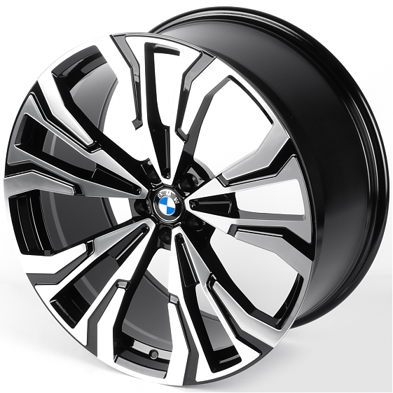 Литые диски 82084 BMW IVF-3175-CT557 22 J10.5 ET38 5x112 66.5 чёрный + полированные спицы: Фото 6