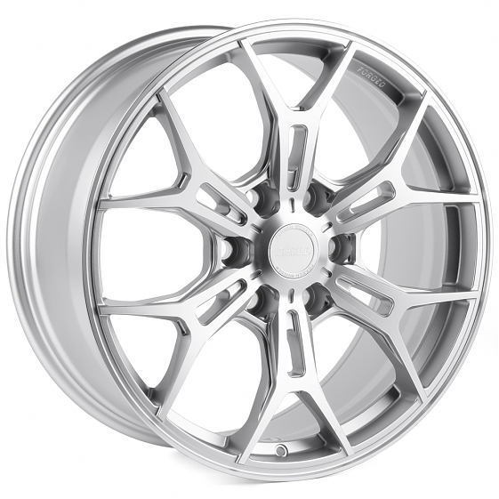 Кованые диски H241229G SKILL SV248-SB563 20 J9 ET50 6x139.7 95.1 серебро матовое + полированные спиц: Фото 4