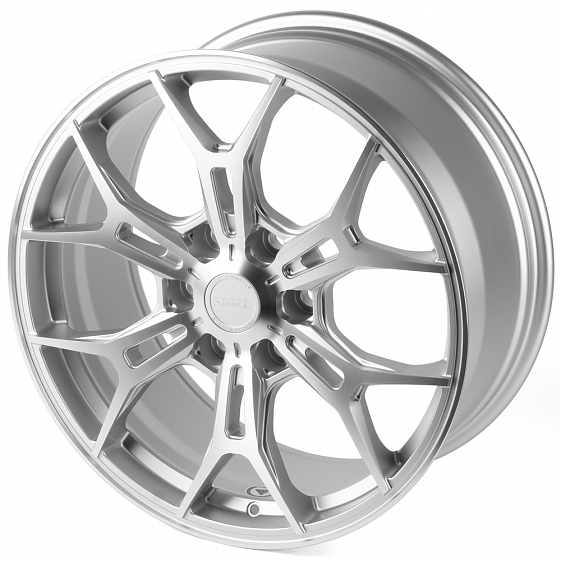 Кованые диски H241229G SKILL SV248-SB563 20 J9 ET50 6x139.7 95.1 серебро матовое + полированные спиц: Фото 6