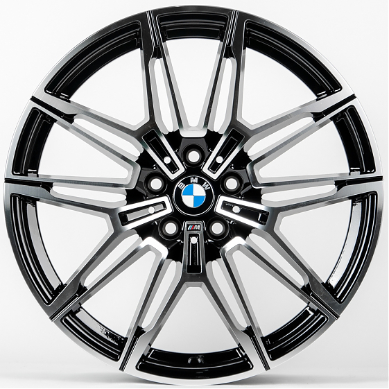 Литые диски 81727 BMW FC3079-CT509 19 J9 ET35 5x112 66.5 чёрный + полированные спицы: Фото 1
