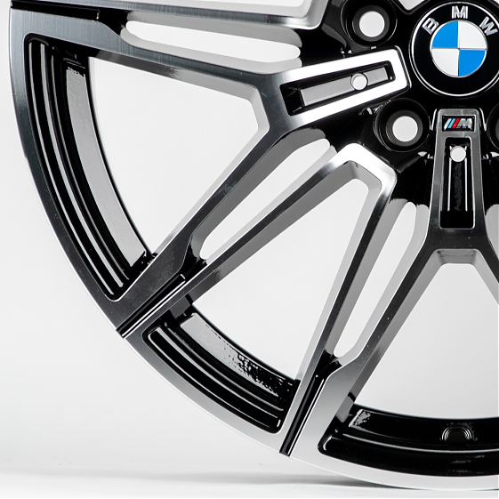 Литые диски 81727 BMW FC3079-CT509 19 J9 ET35 5x112 66.5 чёрный + полированные спицы: Фото 2