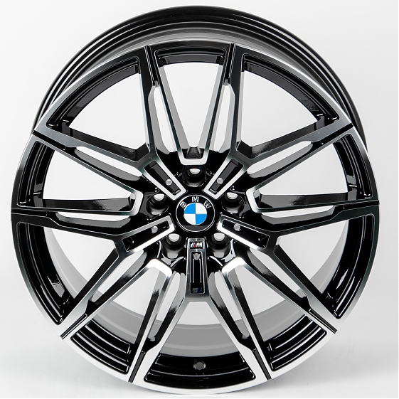 Литые диски 81727 BMW FC3079-CT509 19 J9 ET35 5x112 66.5 чёрный + полированные спицы: Фото 3