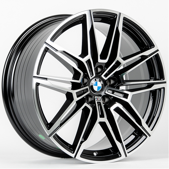 Литые диски 81727 BMW FC3079-CT509 19 J9 ET35 5x112 66.5 чёрный + полированные спицы: Фото 4