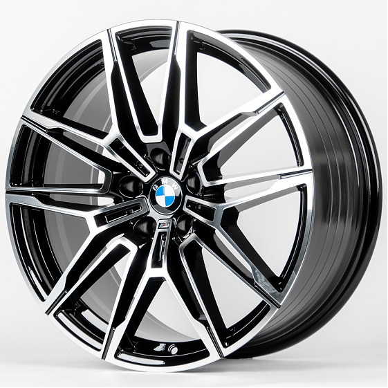 Литые диски 81727 BMW FC3079-CT509 19 J9 ET35 5x112 66.5 чёрный + полированные спицы: Фото 6
