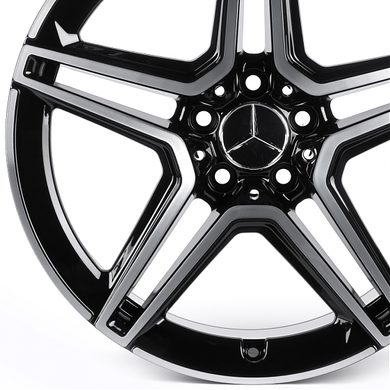 Литые диски 82057 Mercedes-Benz IVF-3067-DS347 19 J9.5 ET43 5x112 66.5 чёрный + полированные спицы: Фото 2