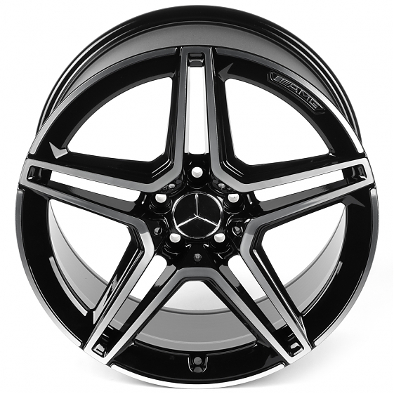 Литые диски 82057 Mercedes-Benz IVF-3067-DS347 19 J9.5 ET43 5x112 66.5 чёрный + полированные спицы: Фото 3