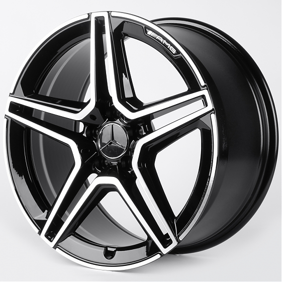 Литые диски 82057 Mercedes-Benz IVF-3067-DS347 19 J9.5 ET43 5x112 66.5 чёрный + полированные спицы: Фото 5