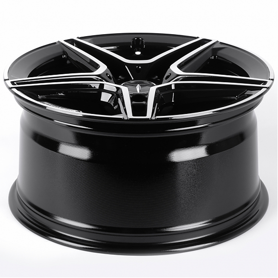 Литые диски 82057 Mercedes-Benz IVF-3067-DS347 19 J9.5 ET43 5x112 66.5 чёрный + полированные спицы: Фото 7