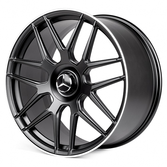 Кованые диски 231027JF SL165-CT400 22 J10 ET52 5x112 66.6 чёрный матовый + полированный обод: Фото 4