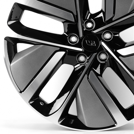 Литые диски 81750 LI FC3164-FG626 21 J9 ET45.5 5x120 62.5 чёрный глянцевый + полированные спицы: Фото 2