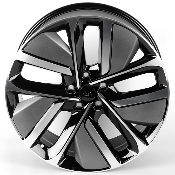 Литые диски 81750 LI FC3164-FG626 21 J9 ET45.5 5x120 62.5 чёрный глянцевый + полированные спицы: Фото 3