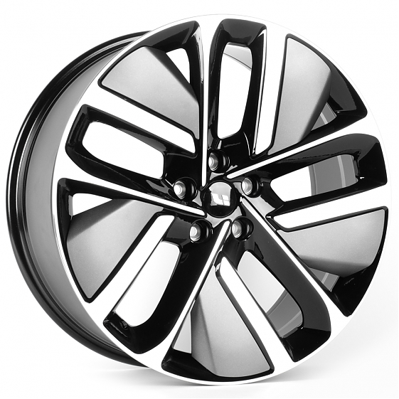 Литые диски 81750 LI FC3164-FG626 21 J9 ET45.5 5x120 62.5 чёрный глянцевый + полированные спицы: Фото 4