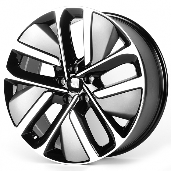 Литые диски 81750 LI FC3164-FG626 21 J9 ET45.5 5x120 62.5 чёрный глянцевый + полированные спицы: Фото 5
