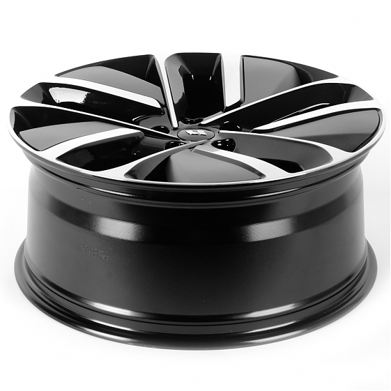 Литые диски 81750 LI FC3164-FG626 21 J9 ET45.5 5x120 62.5 чёрный глянцевый + полированные спицы: Фото 7