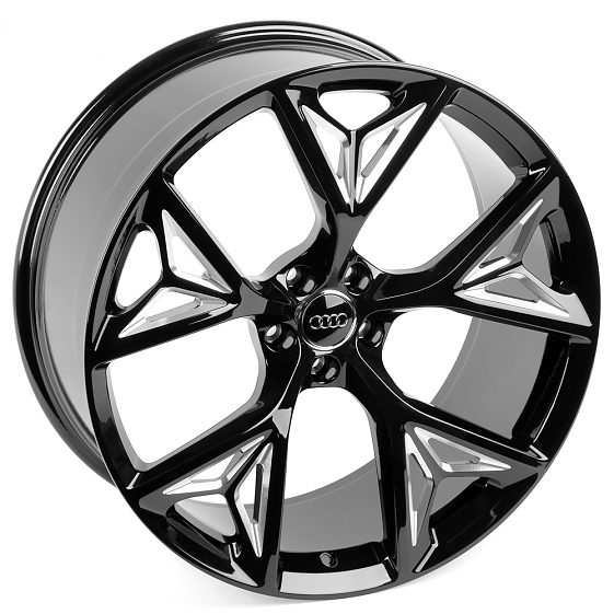 Кованые диски H250924U SKILL SL686-SB610 23 J10 ET15 5x112 66.5 чёрный глянцевый + полировка: Фото 5