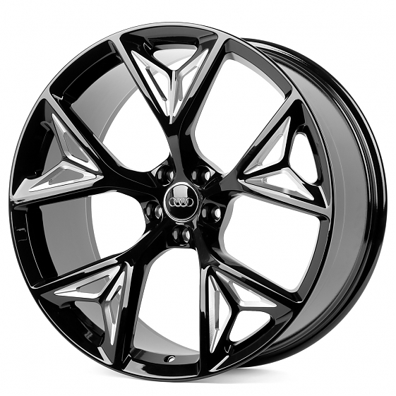 Кованые диски H250924U SKILL SL686-SB610 23 J10 ET15 5x112 66.5 чёрный глянцевый + полировка: Фото 6