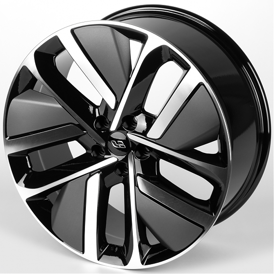 Литые диски 81826 LI IVF-3164-SF116 21 J9 ET45.5 5x120 62.5 чёрный глянцевый + полированные спицы: Фото 6