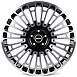 Кованые диски H260130S SKILL SL009-SK363 22 J9 ET40 5x120 62.5 чёрный глянцевый + полированные спицы