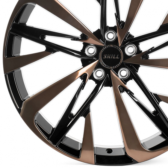 Кованые диски H230724H SKILL SL221-SK197 21 J8.5 ET35 5x114.3 60.1 чёрный глянцевый + полированные с: Фото 2