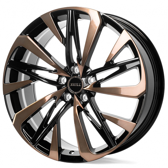 Кованые диски H230724H SKILL SL221-SK197 21 J8.5 ET35 5x114.3 60.1 чёрный глянцевый + полированные с: Фото 4