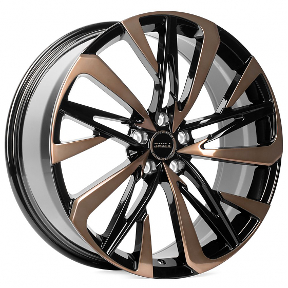 Кованые диски H230724H SKILL SL221-SK197 21 J8.5 ET35 5x114.3 60.1 чёрный глянцевый + полированные с: Фото 5