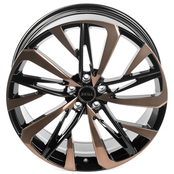 Кованые диски H230724H SKILL SL221-SK197 21 J8.5 ET35 5x114.3 60.1 чёрный глянцевый + полированные с: Фото 7