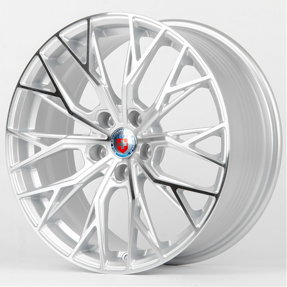 Литые диски 80679 HRE LK013-FG441 18 J8 ET35 5x112 66,56 серебро + полированные спицы: Фото 5