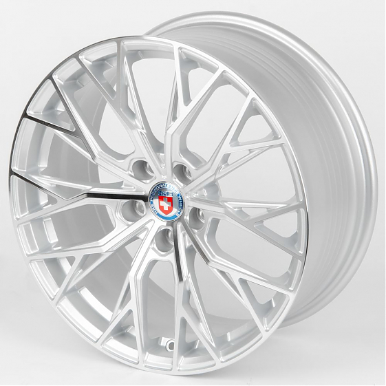 Литые диски 80679 HRE LK013-FG441 18 J8 ET35 5x112 66,56 серебро + полированные спицы: Фото 6