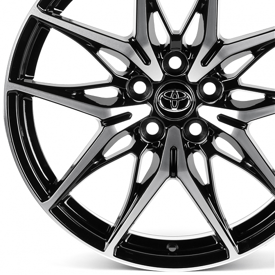 Литые диски 82609 Toyota IVF-3559-H3559F 19 J7.5 ET40 5x114.3 60.1 черный глянец + полированые спицы: Фото 2