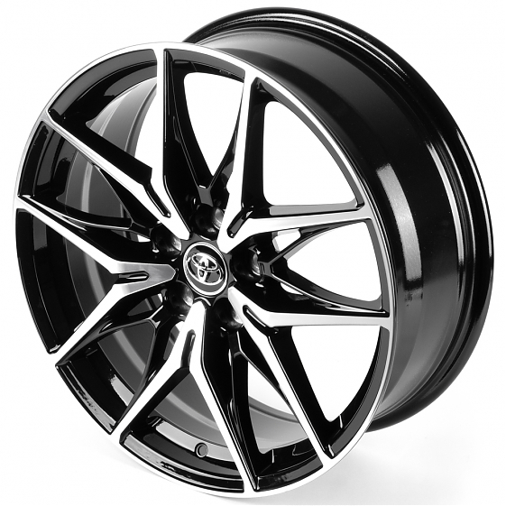 Литые диски 82609 Toyota IVF-3559-H3559F 19 J7.5 ET40 5x114.3 60.1 черный глянец + полированые спицы: Фото 6